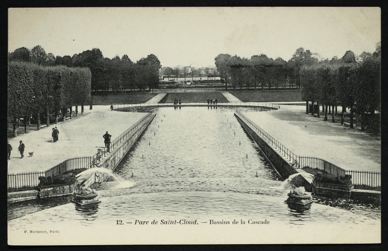 Carte postale ancienne Bassins de la Cascade à Saint-Cloud