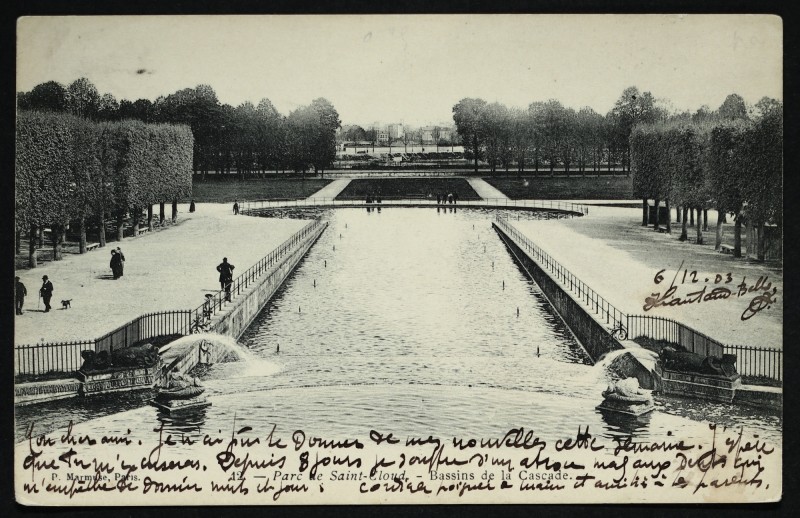 Carte postale ancienne Bassins de la Cascade à Saint-Cloud