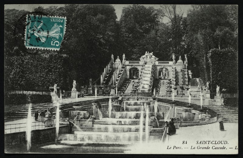 Carte postale ancienne La Grande Cascade à Saint-Cloud