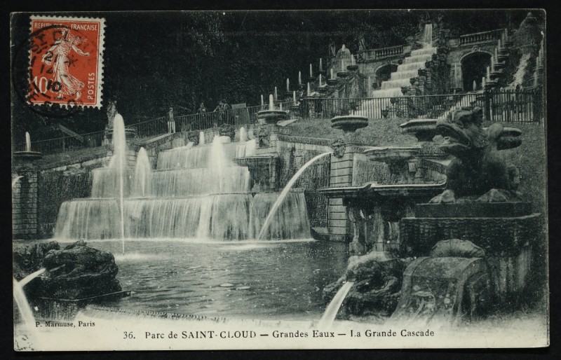 Carte postale ancienne Grandes Eaux - La Grande Cascade à Saint-Cloud