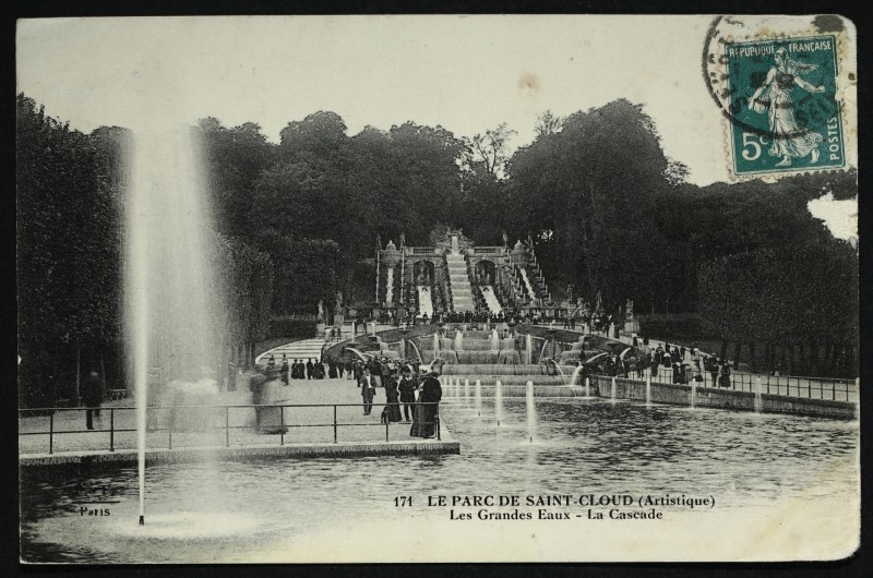 Carte postale ancienne Les Grandes Eaux - La Cascade à Saint-Cloud