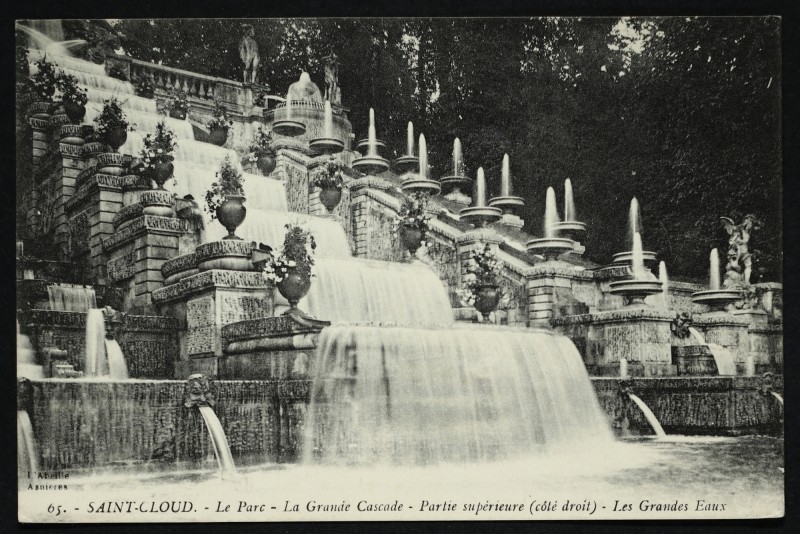 Carte postale ancienne La Grande Cascade - Partie Supérieure (côté droit) - Les Grandes Eaux à Saint-Cloud