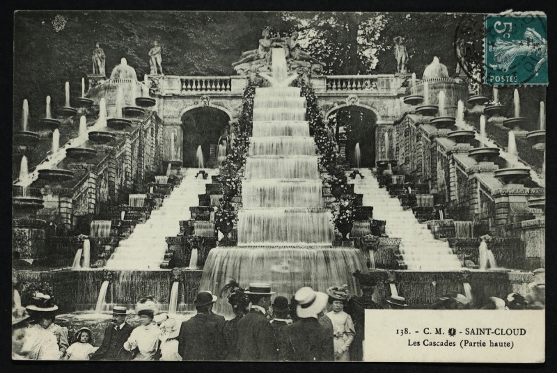 Carte postale ancienne Les Cascades (Partie haute) à Saint-Cloud