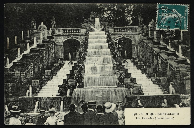 Carte postale ancienne Les Cascades (Partie haute) à Saint-Cloud