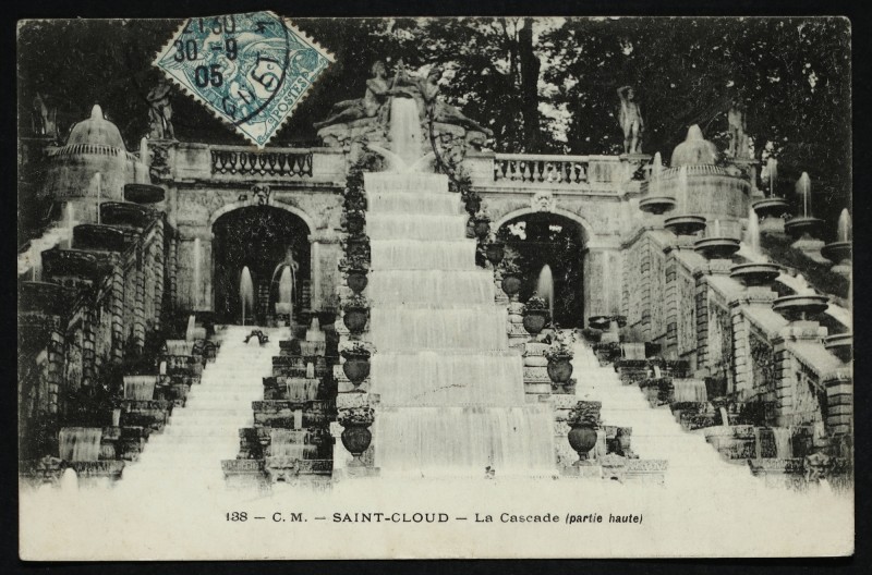 Carte postale ancienne La Cascade (partie haute) à Saint-Cloud