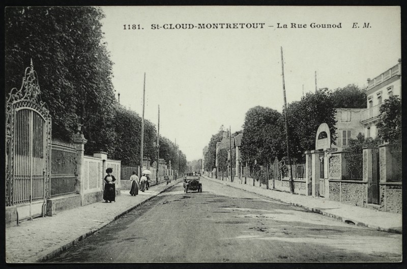 Carte postale ancienne St-Cloud-Montretout - La Rue Gounot à Saint-Cloud
