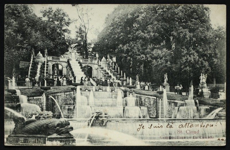 Carte postale ancienne Grandes Eaux. La Cascade à Saint-Cloud