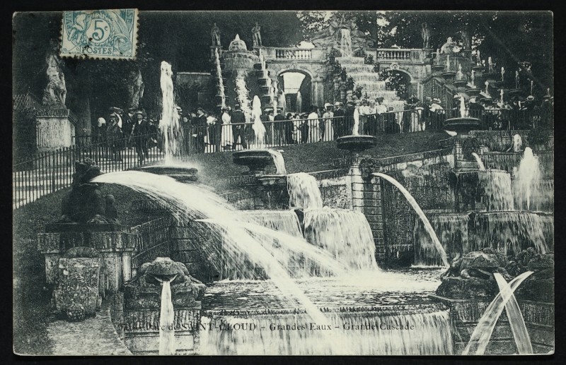 Carte postale ancienne Grandes Eaux - Grande Cascade à Saint-Cloud