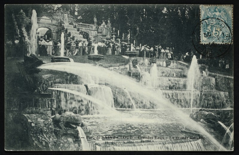 Carte postale ancienne Grandes Eaux - La grande Cascade à Saint-Cloud