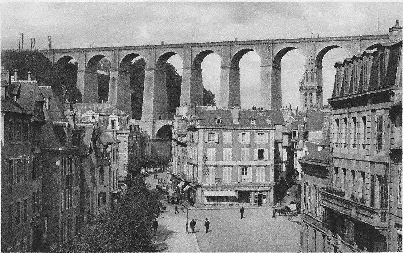 Carte postale ancienne Morlaix bridge Ll postcard à Morlaix