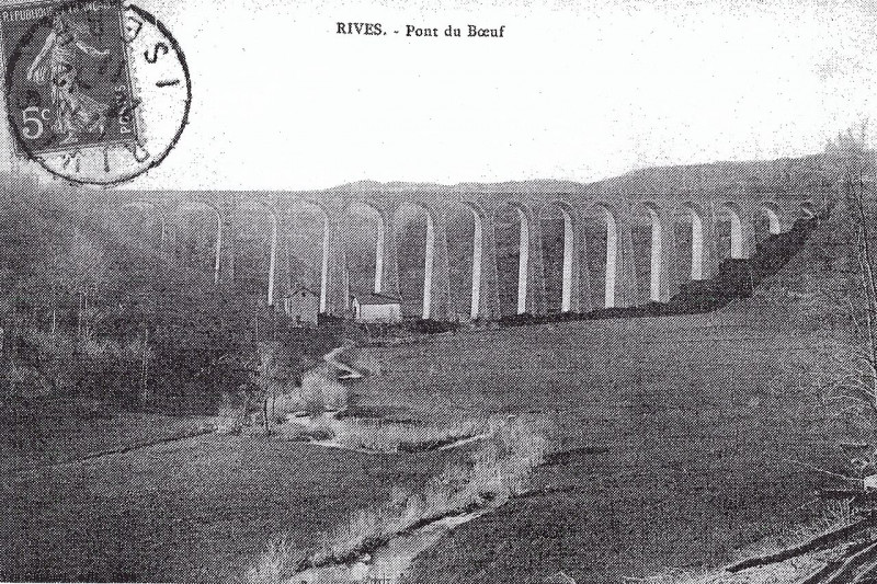 Carte postale ancienne Rive-Cp-le-viaduc-du-Pont-boeuf-2