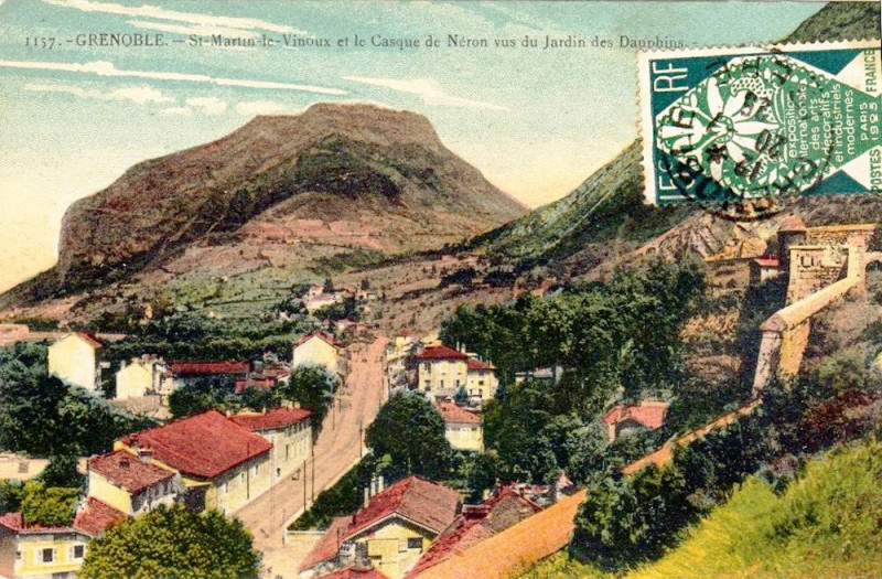 Carte postale ancienne Saint-Martin-le-Vinoux et son vignoble sur le Casque de Néron en 1925