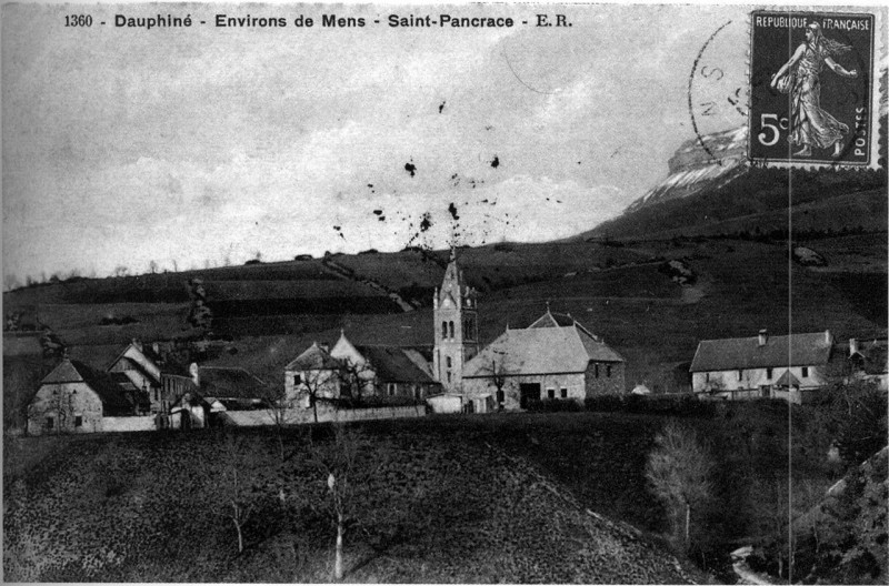 Carte postale ancienne Saint-Pancrasse, 1912, p221 de L'Isère les 533 communes - E R
