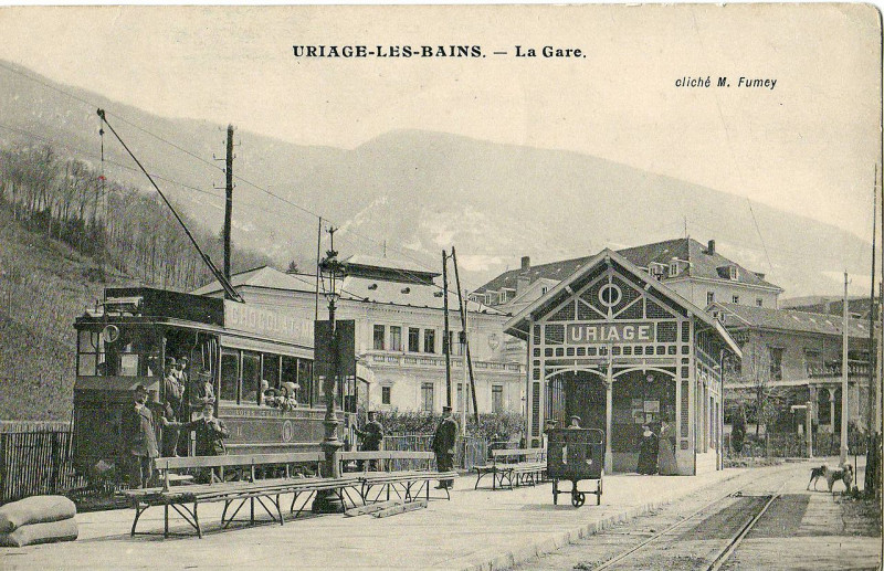 Carte postale ancienne Uriage Gare Vfd à Saint-Martin-d'Uriage