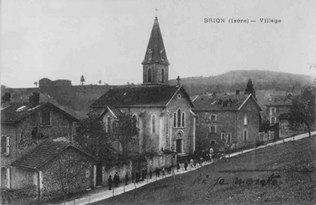 Carte postale ancienne Village de brion cpa