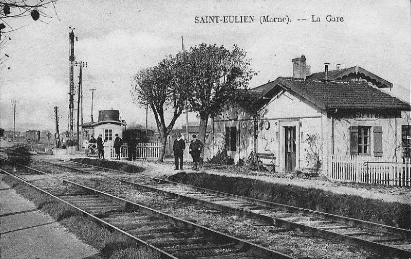 Carte postale ancienne Gare-Saint-Eulien-CPancienne