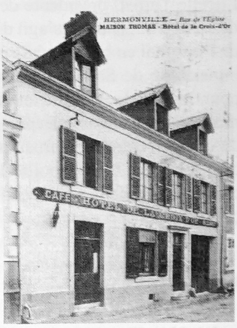 Carte postale ancienne Hermonville hôtel de la Croix d'Or 75272
