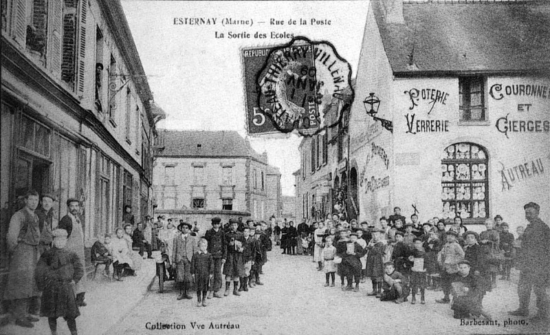 Carte postale ancienne Poste 07867 Esternay 1909