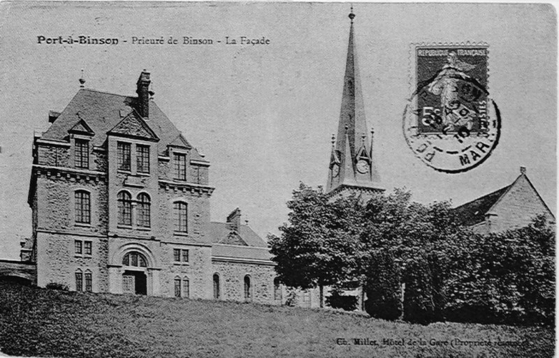 Carte postale ancienne Prieuré Port à BInson 1910 75294