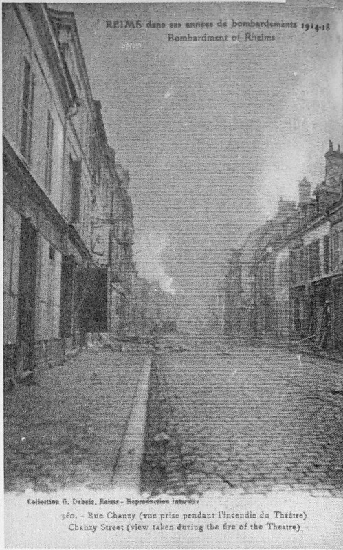 Carte postale ancienne Rue chanzy Reims 1100328