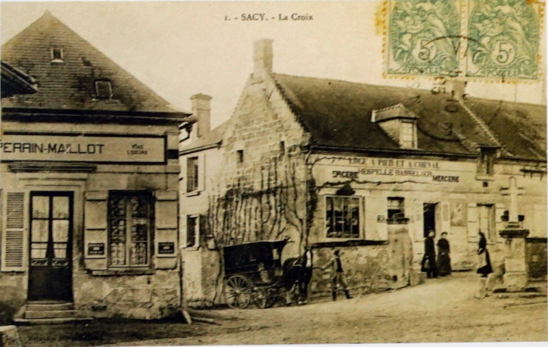 Carte postale ancienne SaCy 1905 Herspelles brasseur 8554
