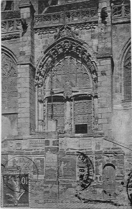 Carte postale ancienne Sézanne portail 73697