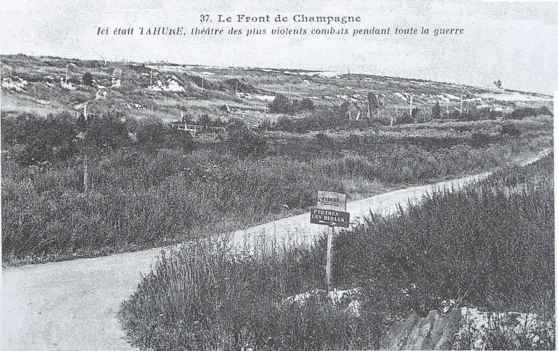 Carte postale ancienne Tahure carte du front de Champ 08151