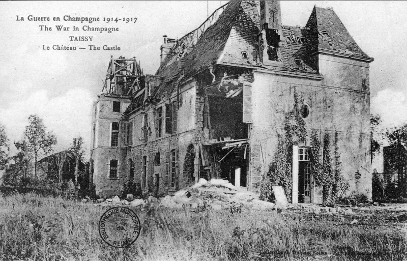 Carte postale ancienne Taissy chateau 1GM