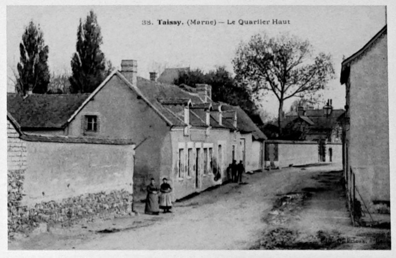 Carte postale ancienne Taissy quartier haut 08414