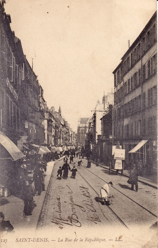Carte postale ancienne Ll 127 - Std - La Rue de la République