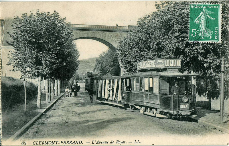 Carte postale ancienne Ll 65 - Clermont-Ferrand - L'Avenue de Royat