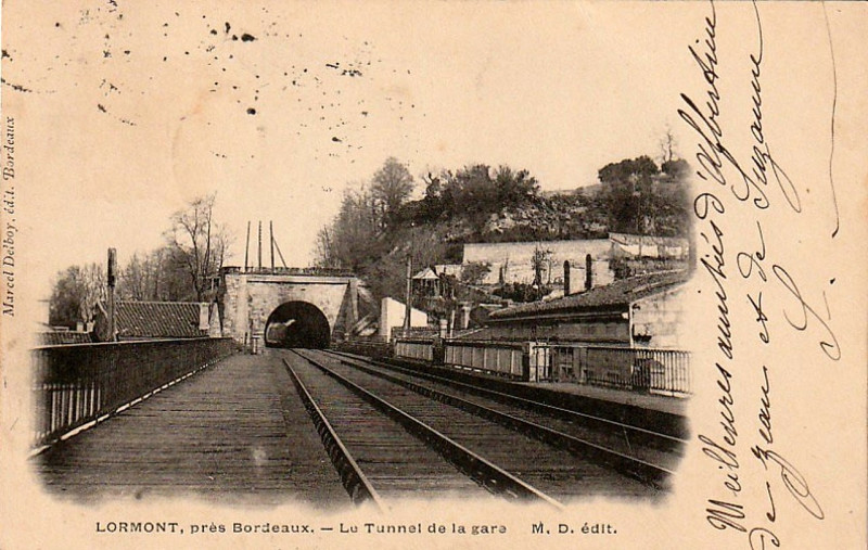 Carte postale ancienne Lormont - la gare 2