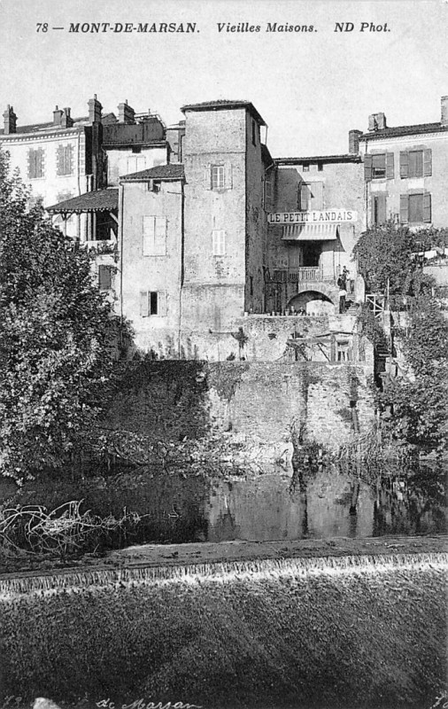 Carte postale ancienne Mont-de-Marsan - Bords du Midou 2