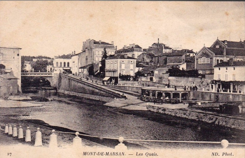 Carte postale ancienne Mont-de-Marsan - Les Quais 1