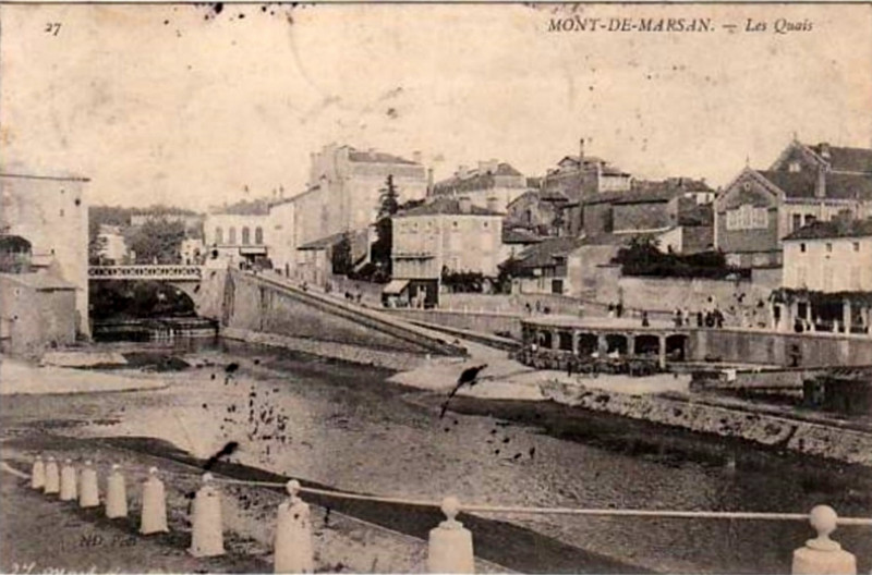 Carte postale ancienne Mont-de-Marsan - Quais