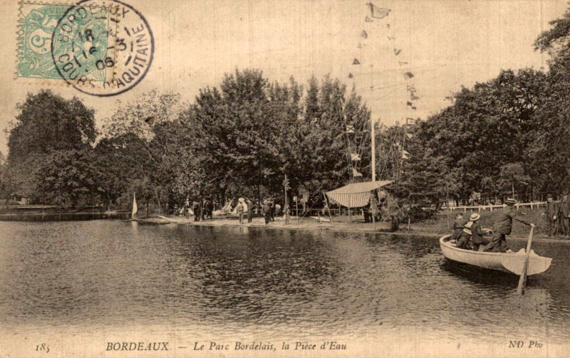 Carte postale ancienne Parc Bordelais - Lac 14 à Bordeaux