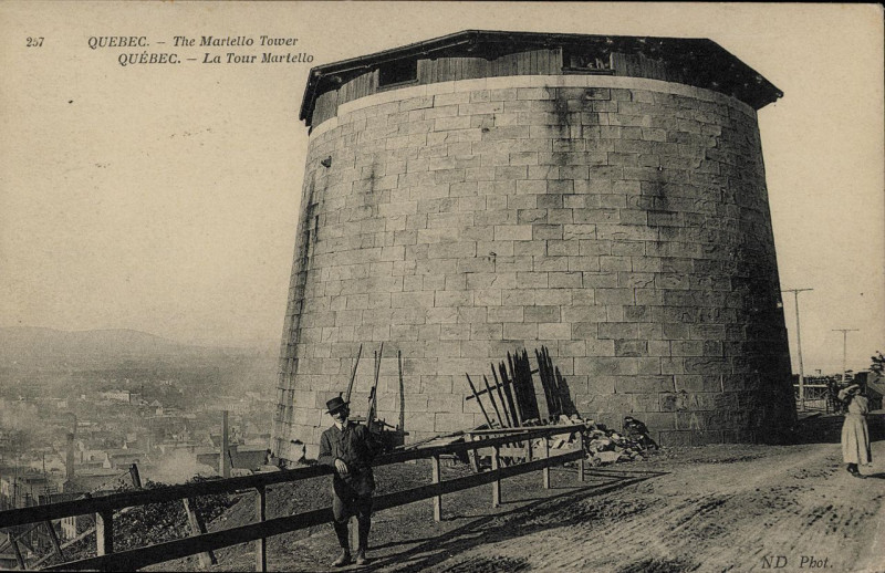 Carte postale ancienne Quebec - Tour Martello - 1908