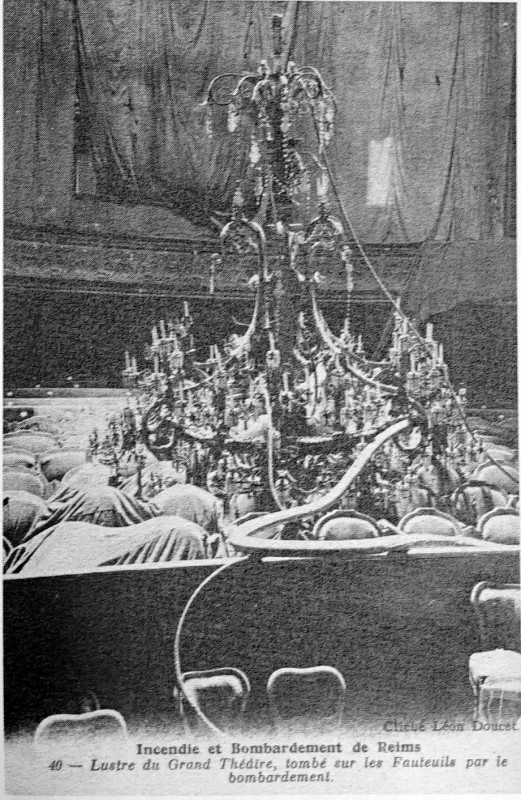 Carte postale ancienne Salle du theatre reims 1100323