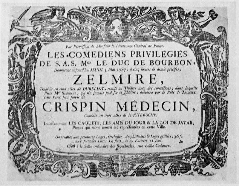 Carte postale ancienne Zelmire 1787 dubelloy 1100308