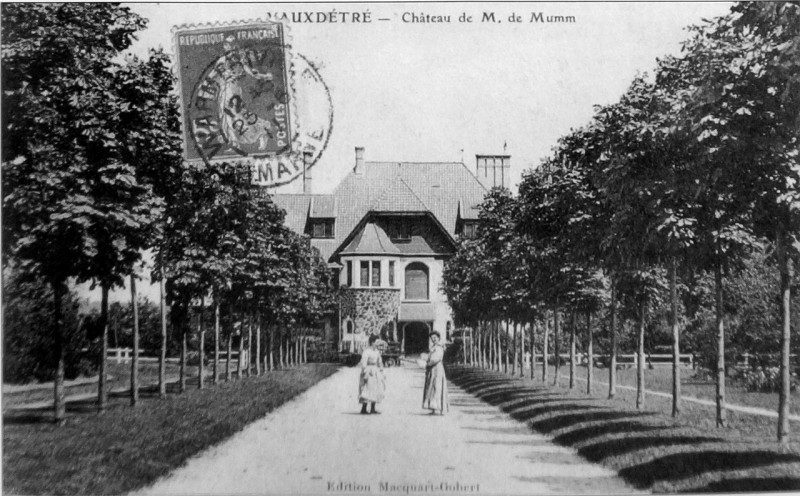 Carte postale ancienne Vauxdetré chateau Mumm