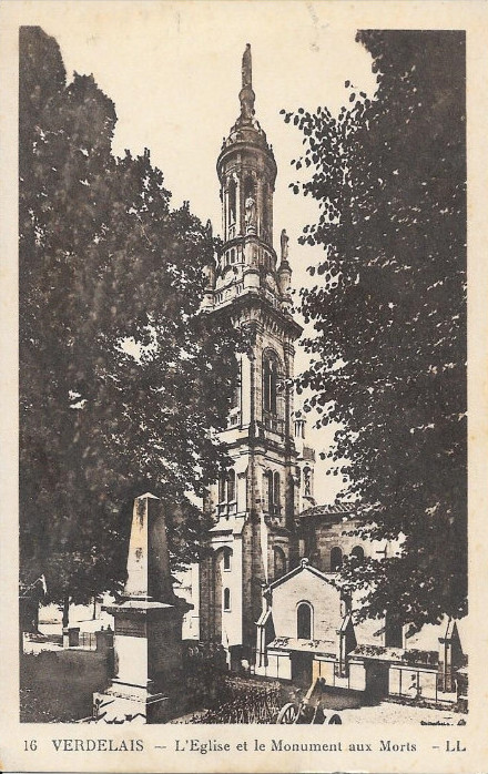 Carte postale ancienne Verdelais - église Notre-Dame 4