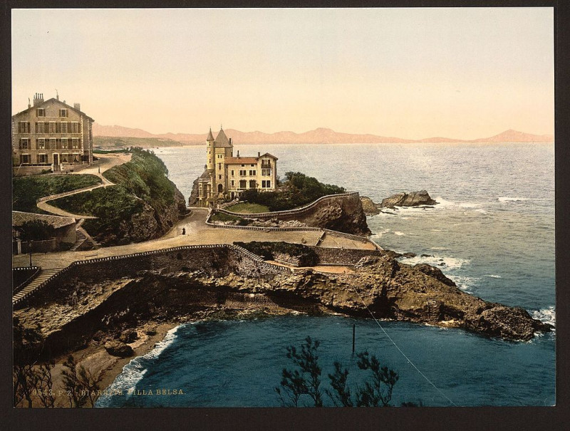 Carte postale ancienne Villa Belsa, Biarritz, Pyrenees, France-LCCN2001698618