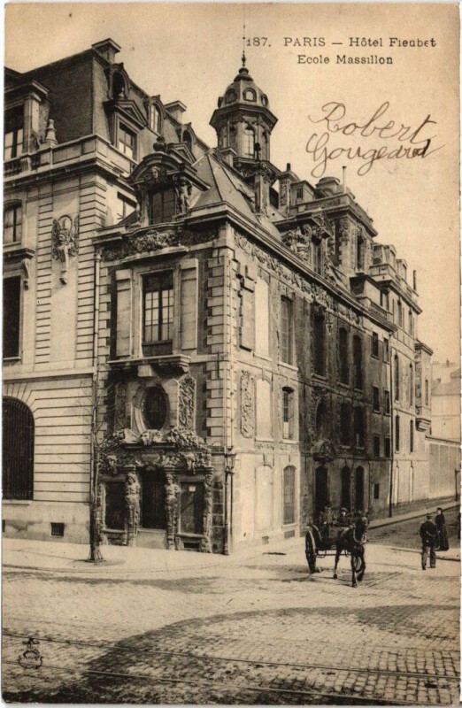 Carte postale ancienne Paris 4e hotel Fieubert Ecole Massillon à Paris 4e