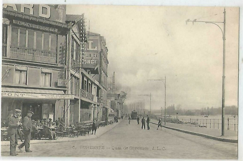 Carte postale ancienne Suresnes.Quai de Suresnes