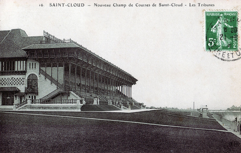 Carte postale ancienne Champ de courses Saint Cloud3
