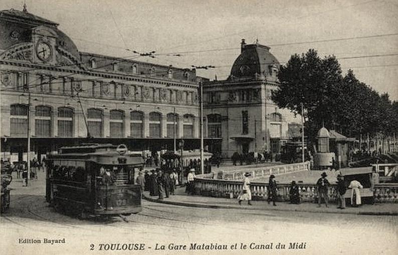 Carte postale ancienne Toulouse matabiau canal du midi postcard à Toulouse