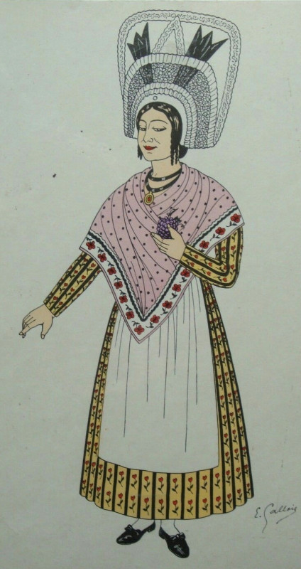 Carte postale ancienne Costume de Troyes à Troyes