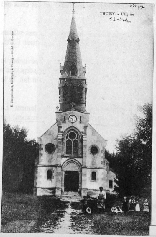Carte postale ancienne Thuisy église 73507