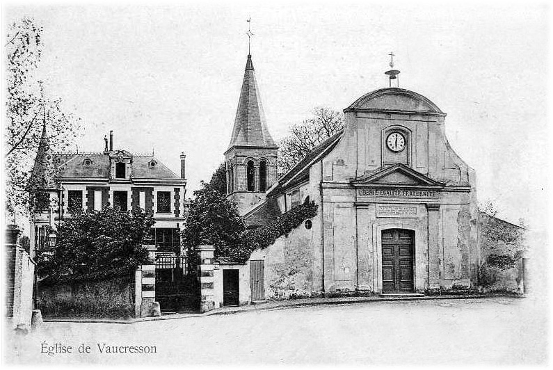 Carte postale ancienne Eglise Vaucresson à Vaucresson
