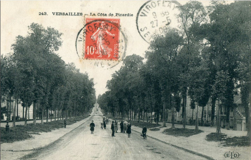 Carte postale ancienne Versailles la côte de picardie à Versailles